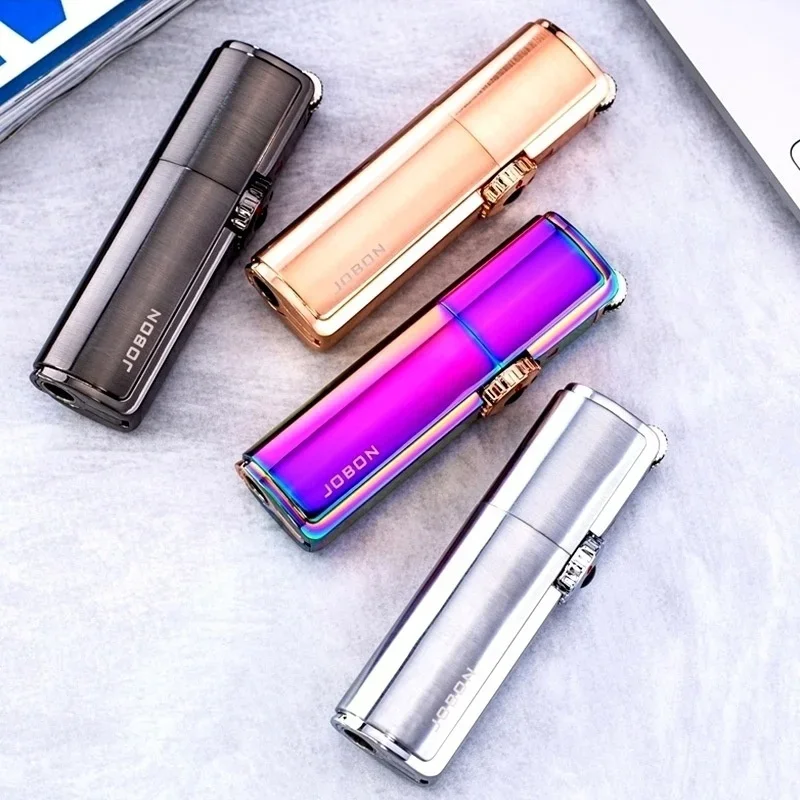 New Lighter One/Three Fire new Jet Gas Cigar Lighter Turbo Windproof Powerful Metal Kitchen Pipe Lighter(Without Gas)