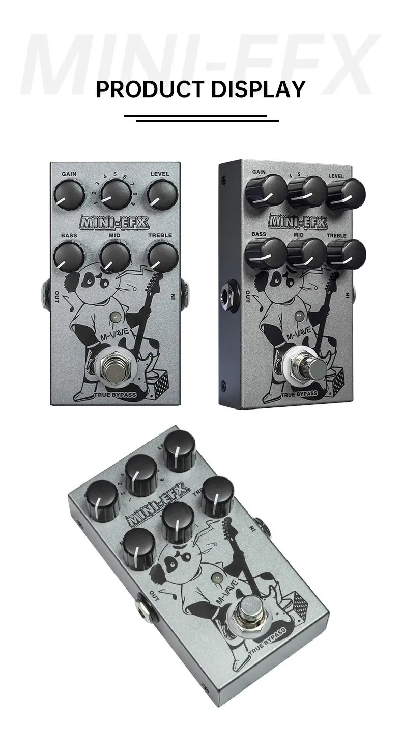 M-VAVE MINI-EFX エレキギター マルチエフェクトペダル 4 オーバー