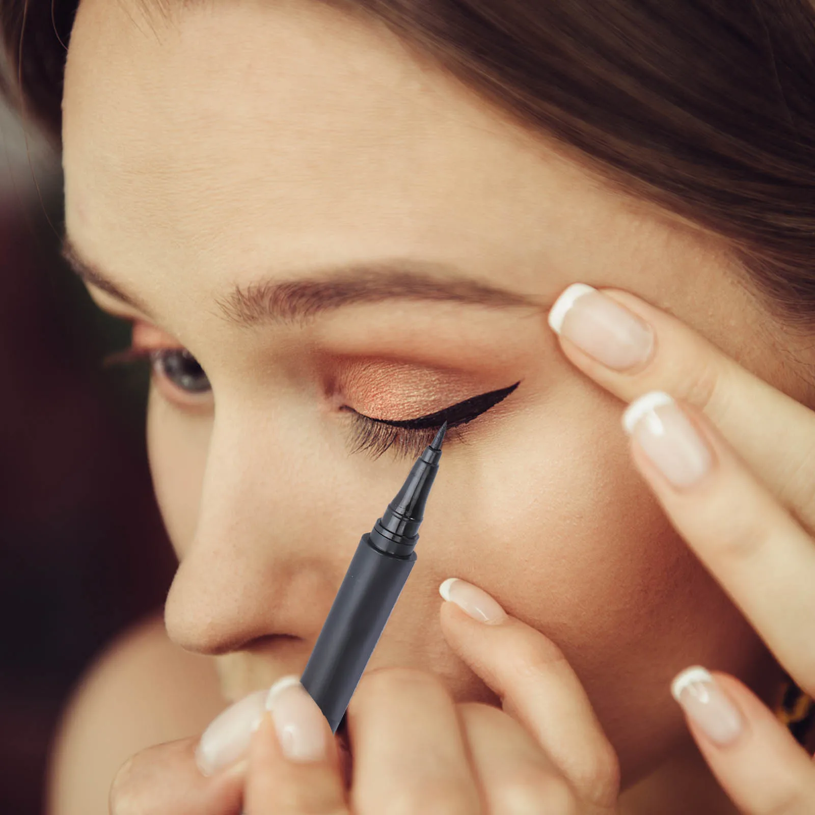 Lápiz Delineador de ojos resistente al agua, Material plástico, resistente al sudor, punta fina, lápiz delineador de ojos de maquillaje, lápiz de larga duración para mujeres