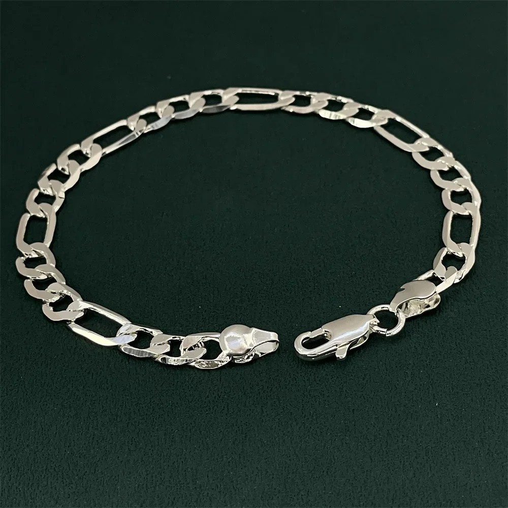 6MM 3:1 925 Sterling Silver Bracelet Ferrero ladies classic Fashion party Jewelry gift