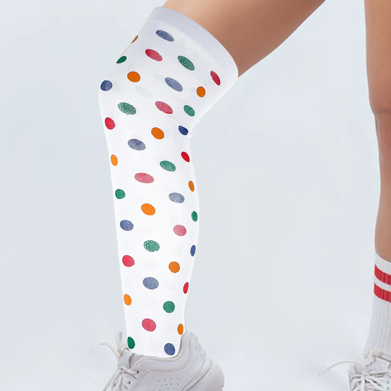 1 Para Śmiesznych Skarpetek Klauna z Nadrukiem, Długie Podkolanówki na Halloween, Cosplay, Imprezę, Dekoracyjne Skarpety, Wygodny Prezent