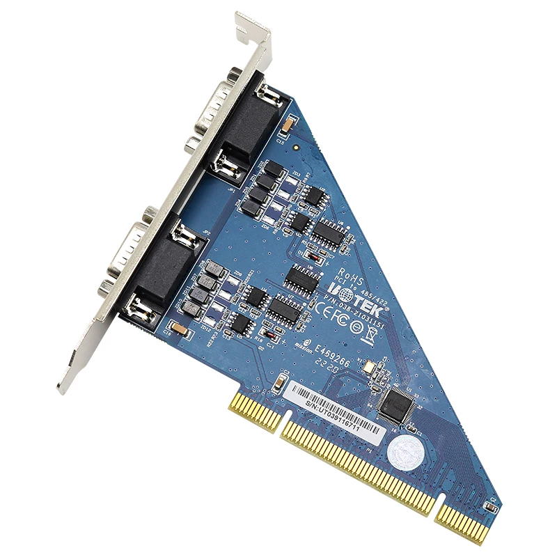 UOTEK Industrial Grade PCI to RS-485 RS-422 Serial Card 2 Ports RS485 RS422 to Pci Converter DB9 COM Adapter UT-7722