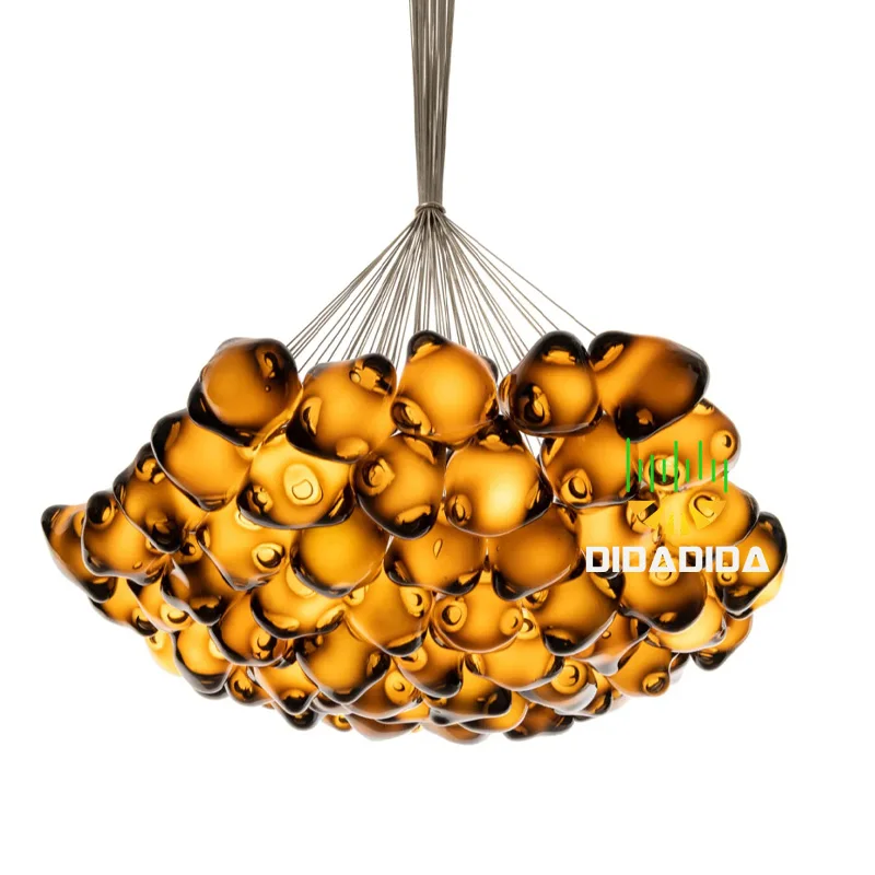 

Chic White Mirror Chandelier - Dimmable Glass Pendant Lamp for Hotel, Villa & Restaurant - 2025 Trendy Ceiling Light Fixture