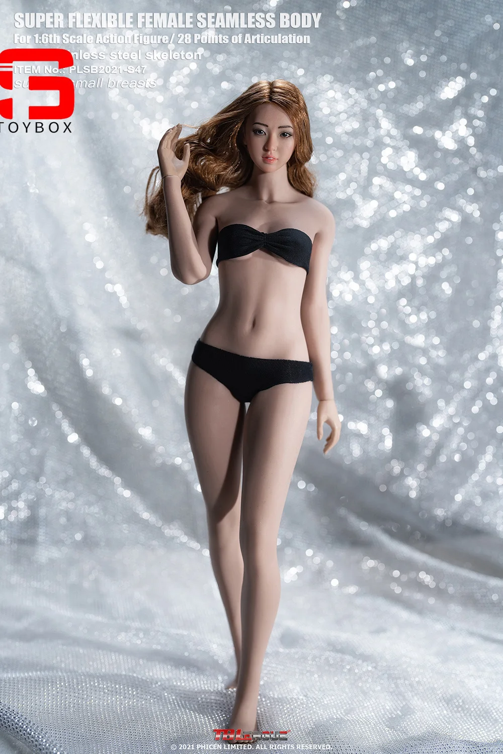 TBLeague PLSB2021-S46/S47 1/6 cuerpo de pecho pequeño pálido/bronce sin costuras femenino para modelo de figura de acción de soldado de 12"