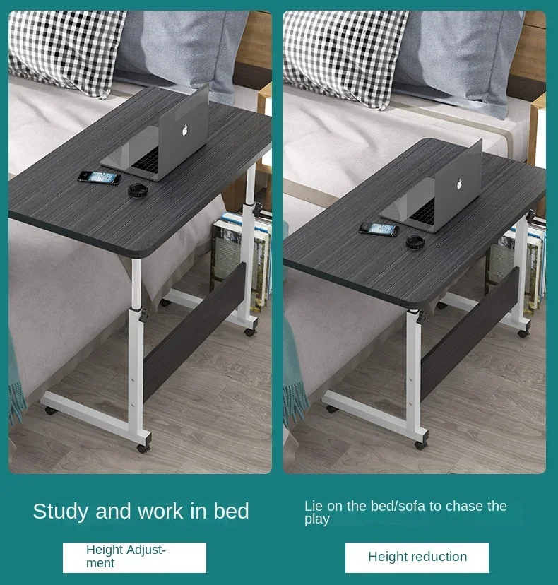 Mobile Portable Lift Folding Computer Desk Study Table Height Adjustable Computer Desk Lap Bed Tray Bed Desk Work Furniture