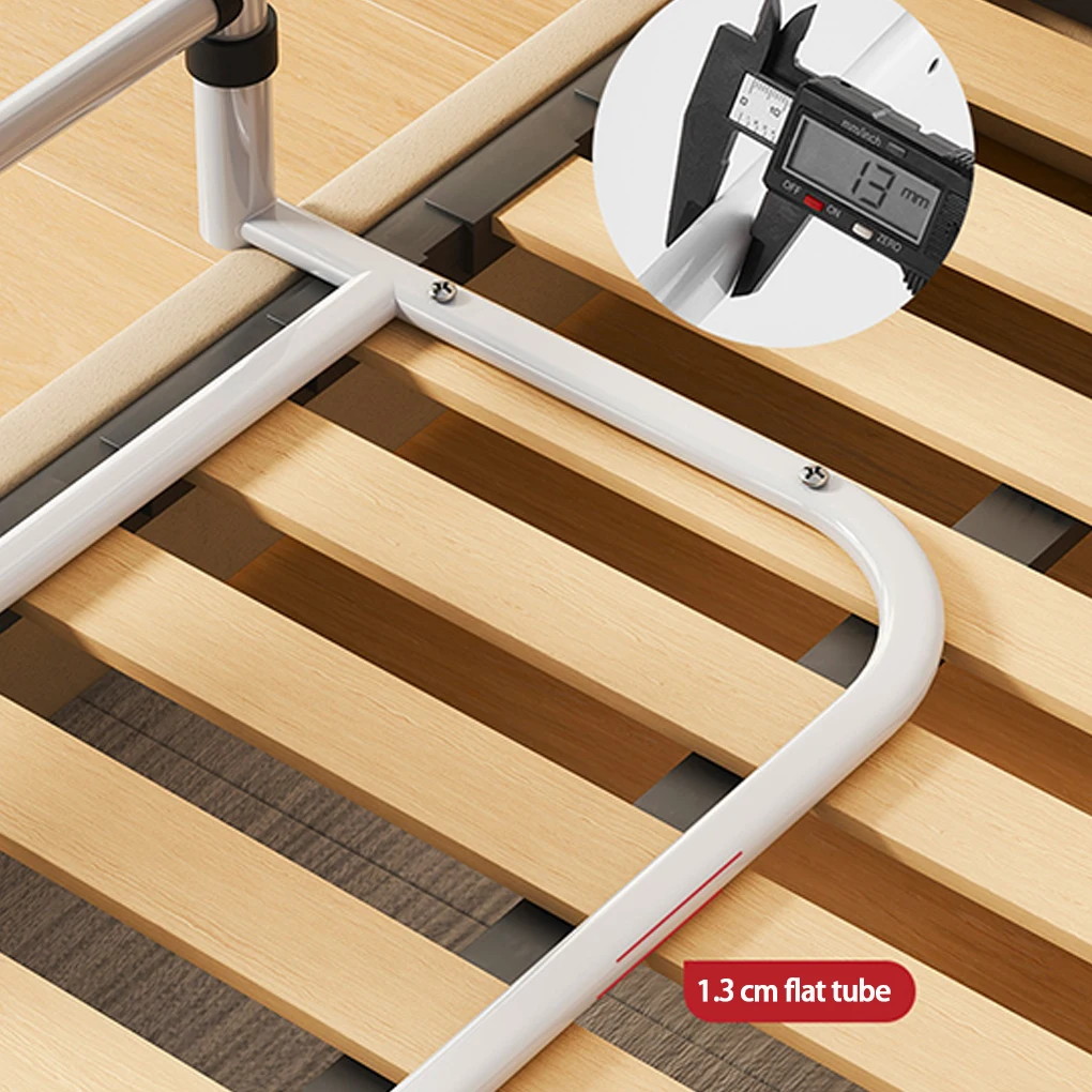 Elderly Bedside Armrests Mobility Assistant Adjustable Height Bedside Rail Sofa Lift Aid Thick Carbon Steel Bed Guard Frame