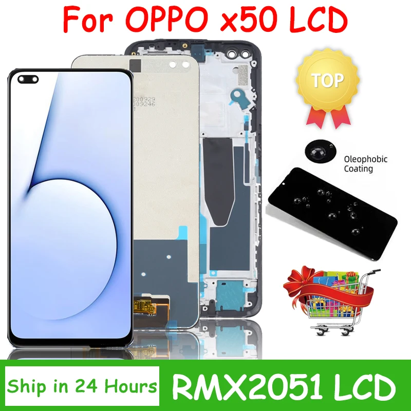 

6.57"inch For Oppo Realme X50 X50m 5G RMX2144 LCD Display With Frame Touch Digitizer Screen Panel Assembly Replacement