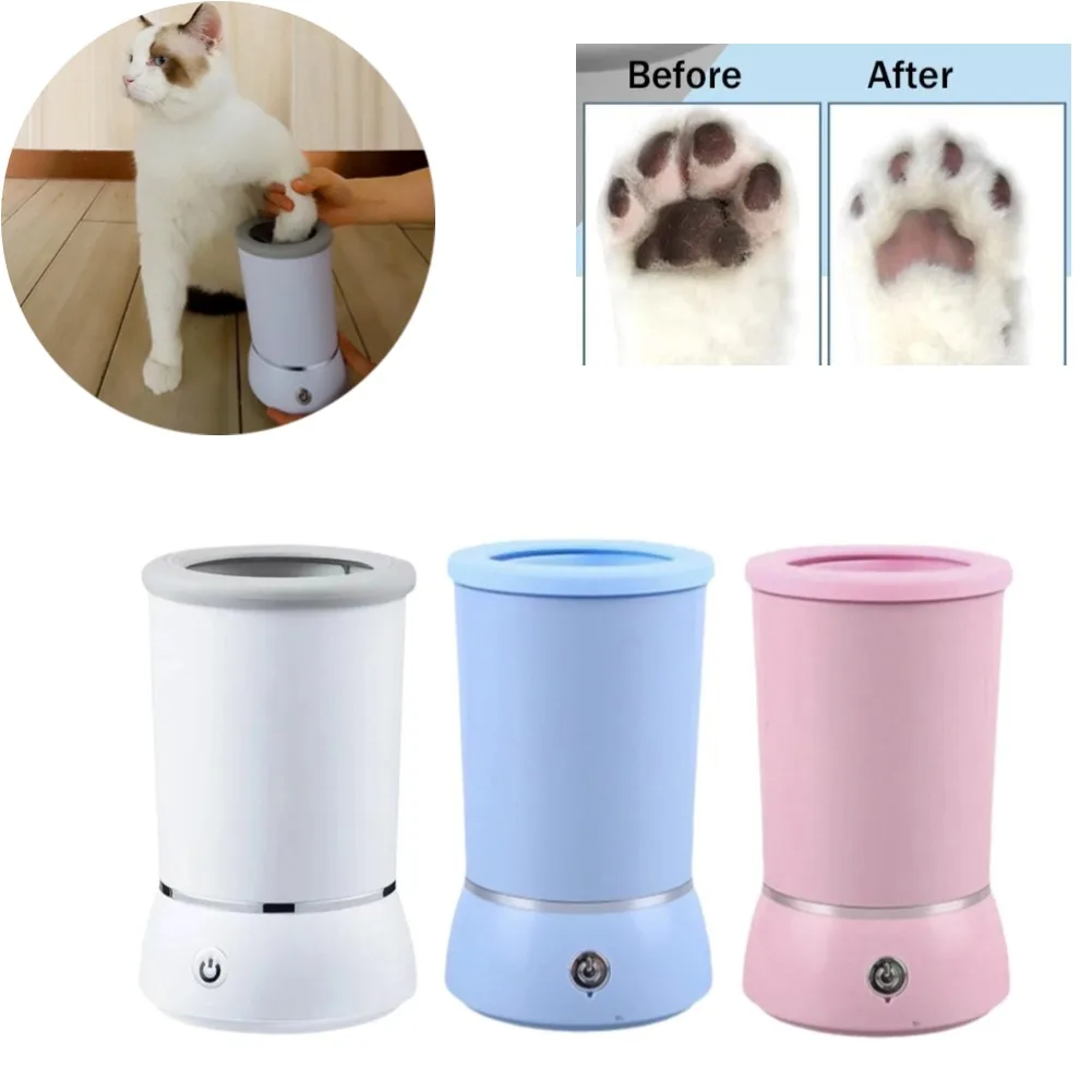 Dog Paw Cleaner Automatic Pet Foot Paw Washer Electric Paw Massager USB Charging for Small Medium Large Dogs Pet Foot Washer Cup