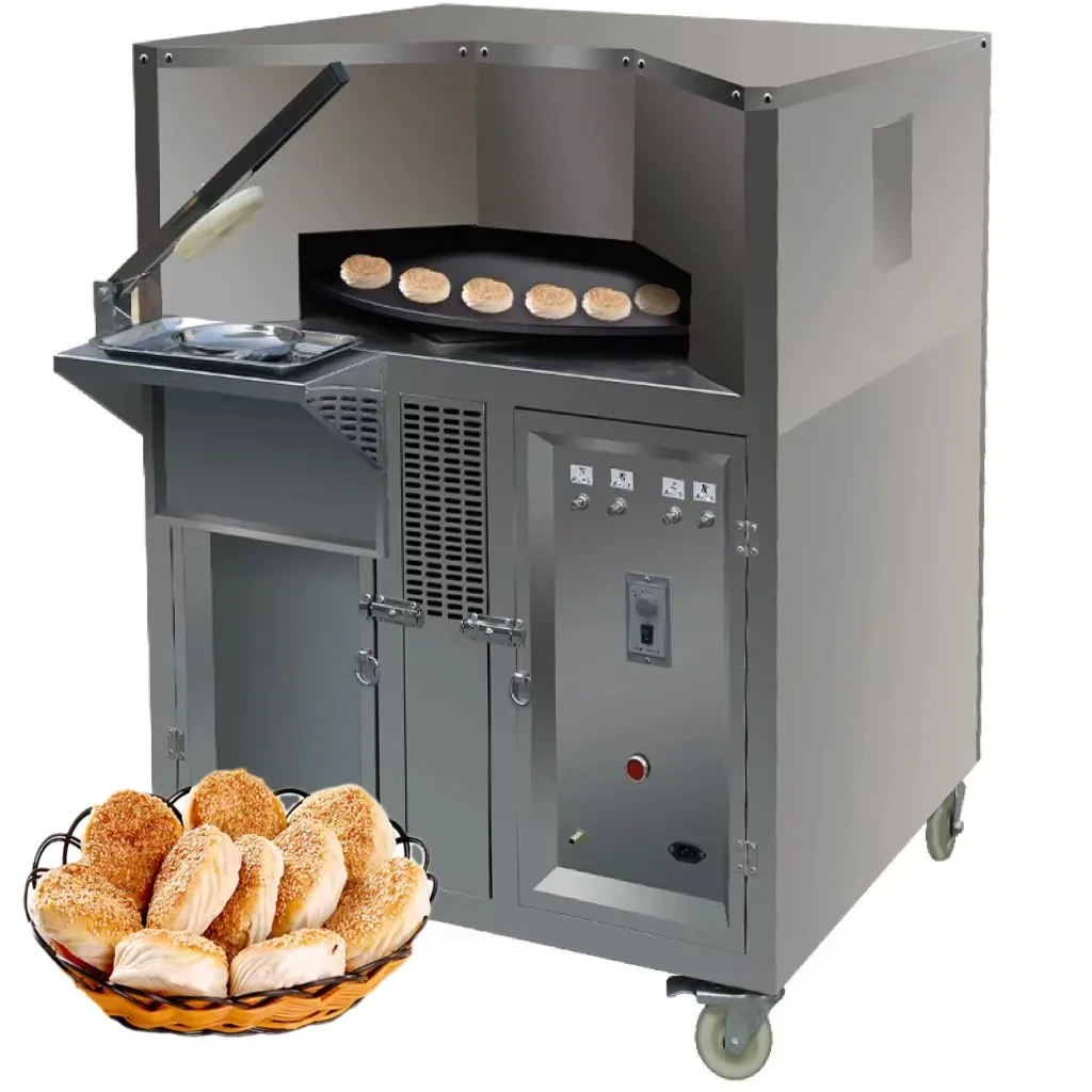 Stainless steel pita bread stone base oven lahmacun  roti making machine flat bread roti maker machine