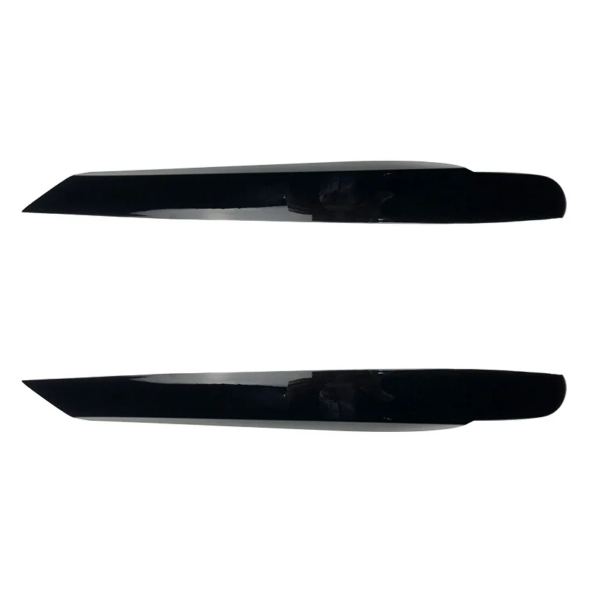 2011 To 2015 For Volkswagen Touran Front Headlight Lamp Eyebrow Lamp Eyelid Trim Cover Decoration ABS Glossy Black Carbon Fiber