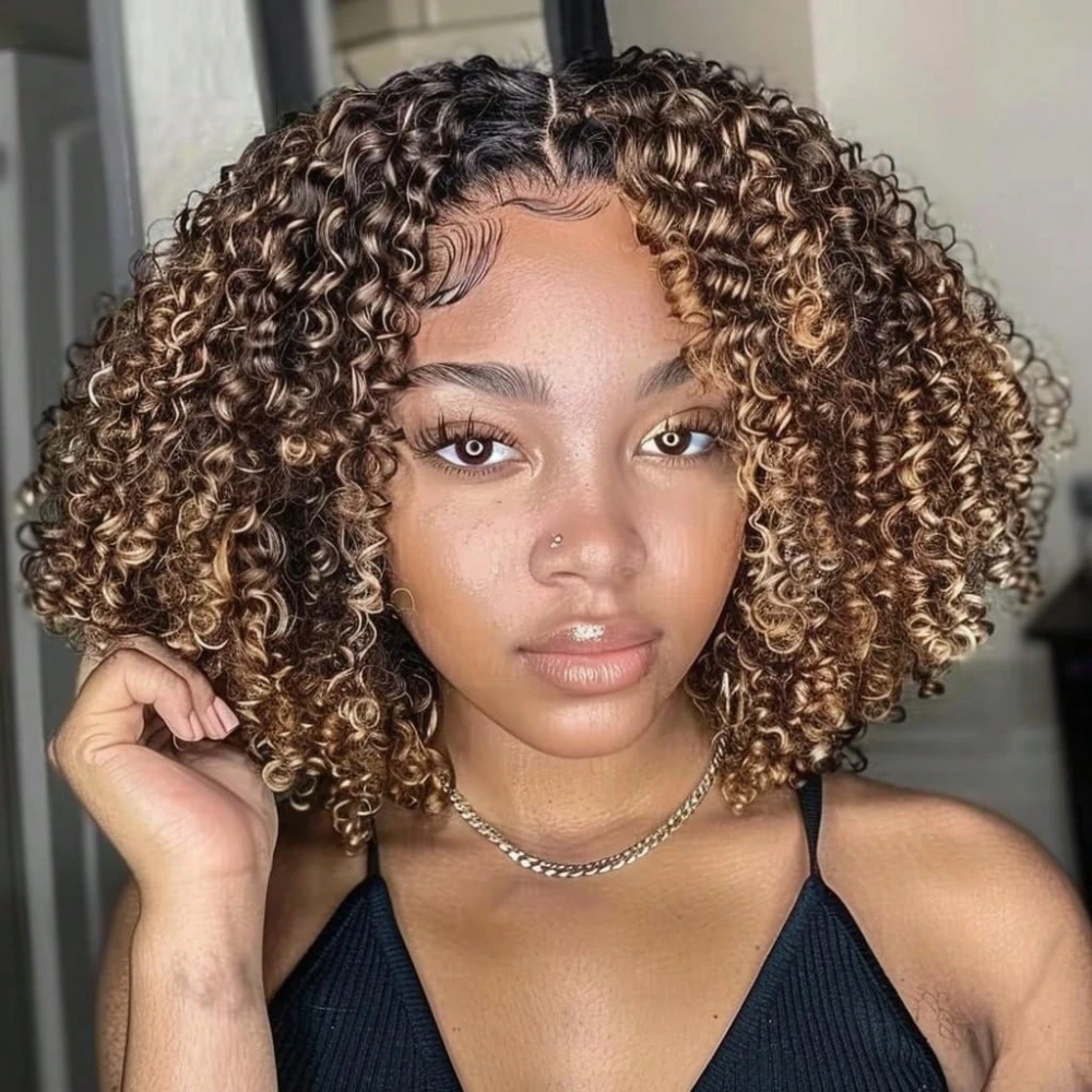 

200% Плотность Выделите Короткий Боб Парик 13x4 HD Прозрачные Парики Фронта Шнурка Человеческих Волос Прямые Парики Боб Предварительно Сорванные Для Женщин