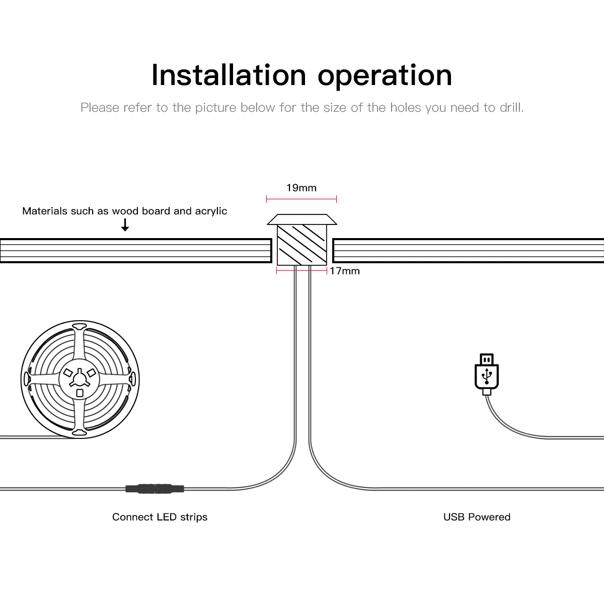 DC5V LED Light Switch USB Touch Sensor Switch Stepless Dimmable Brightness Adjustment Touch Switch for Home Neon COB LED Strip