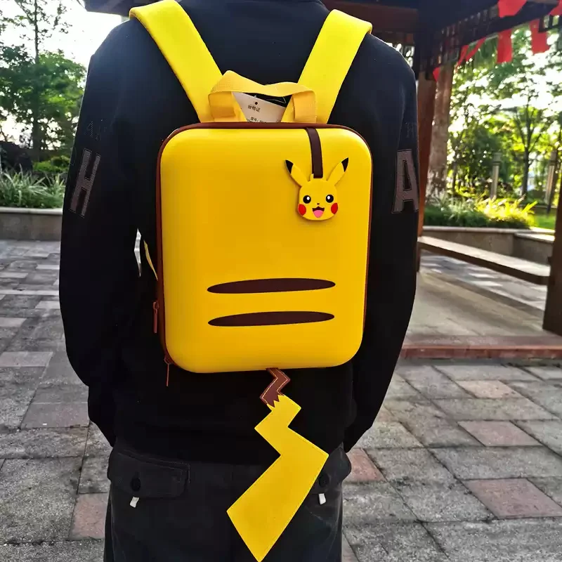 new Pokémon Backpack Kawaii Pikachu School Bag Cartoon small size Hard Shell Lightweight bookbag for Travel Outdoor Daily Use