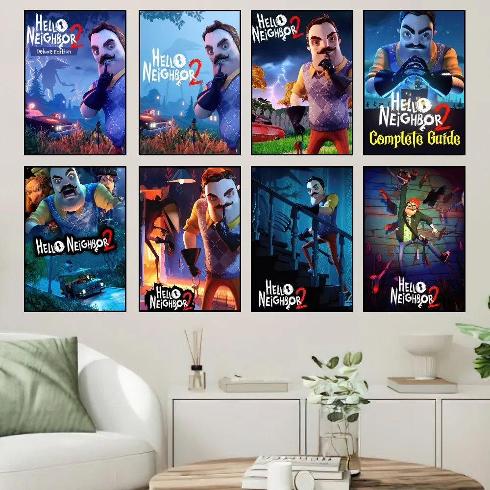 

Game H-Hello N-Neighbor 2 Poster Prints Wall Painting Bedroom Living Room Decoration Office Home