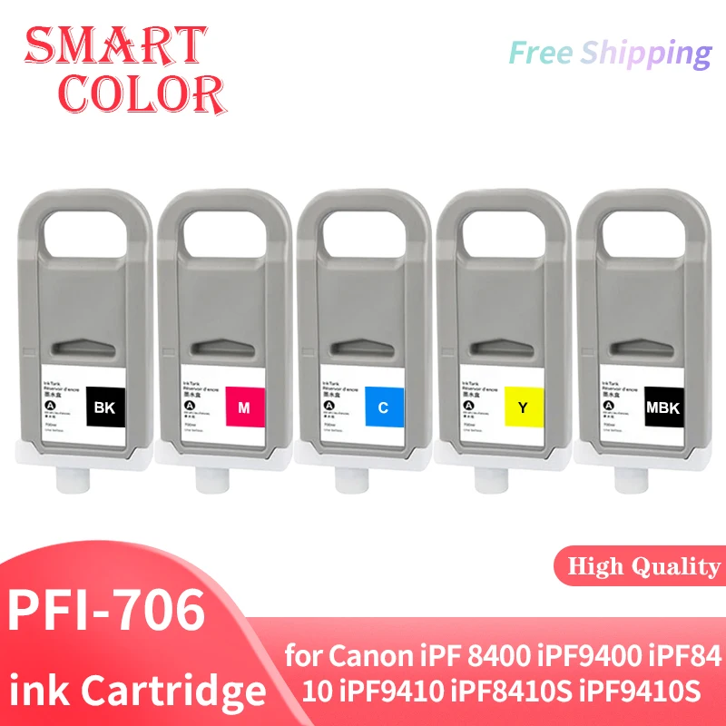 

Картридж PFI706 для принтера Canon iPF 700 iPF9400 iPF8410 iPF9410 iPF8410S iPF9410S, пигментные чернила 12 цветов