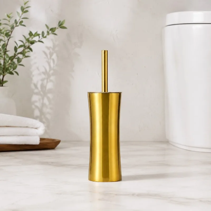 Stainless steel toilet brush Gold toilet brush Cleaning brush set Bathroom