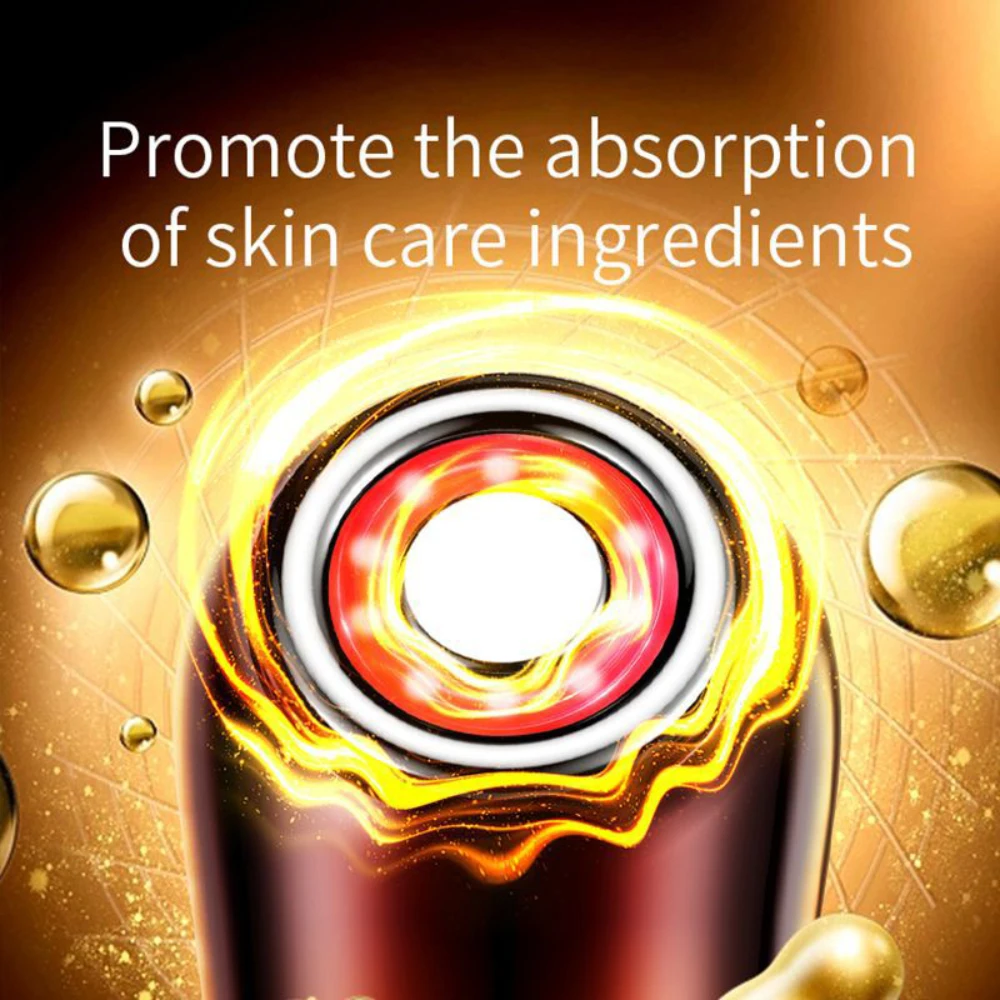 البرتقال EMS مدلك الوجه شد الوجه LED الفوتون التنظيف العميق العين الجلد التجاعيد إزالة الاهتزاز الحرارة العناية بالبشرة جهاز الجمال #6