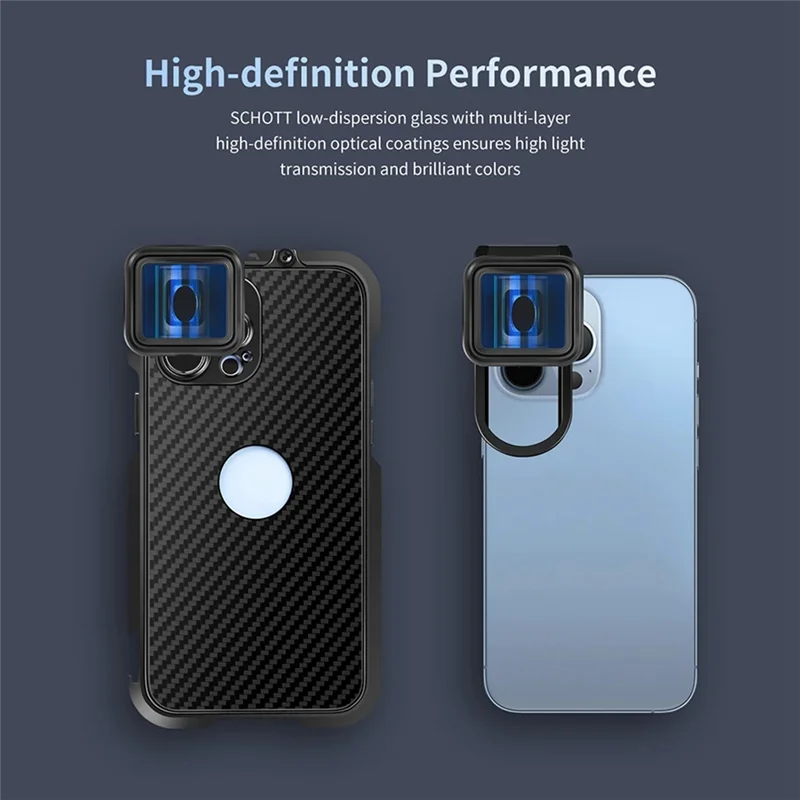 1 PCS Black 1.55X Wide Screen Anamorphic Lens Blu-Ray Brushed Video Lens Universal-X62A