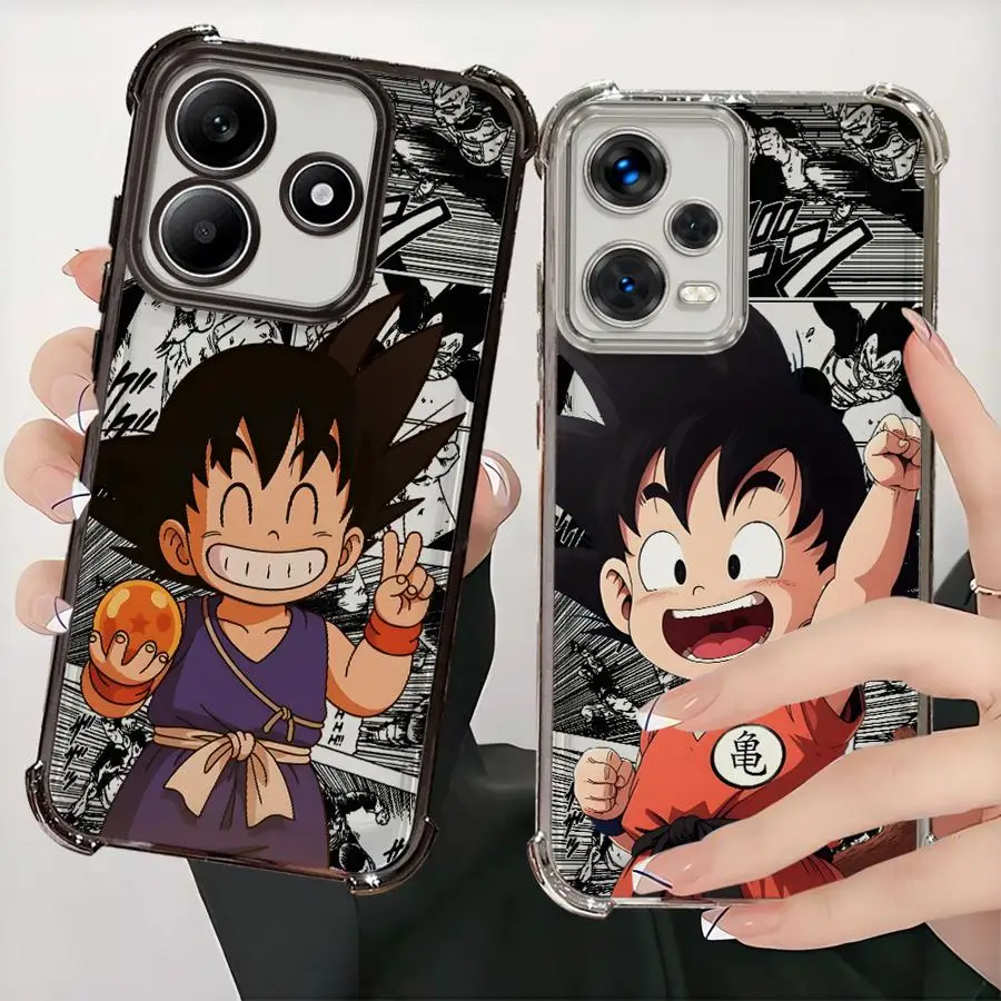 Hülle für Redmi Note 14 Pro Plus 11 12 13 9S 10S 11S 10 Lite Soft Phone Cover Dragon Ball Goku Cute