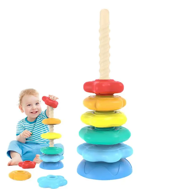 Stacking Rings Toys for Kids, Ring Stacker, Brinquedo Interativo, Educacional, Interativo, Aprendizagem, Meninas, Meninos, Amigos