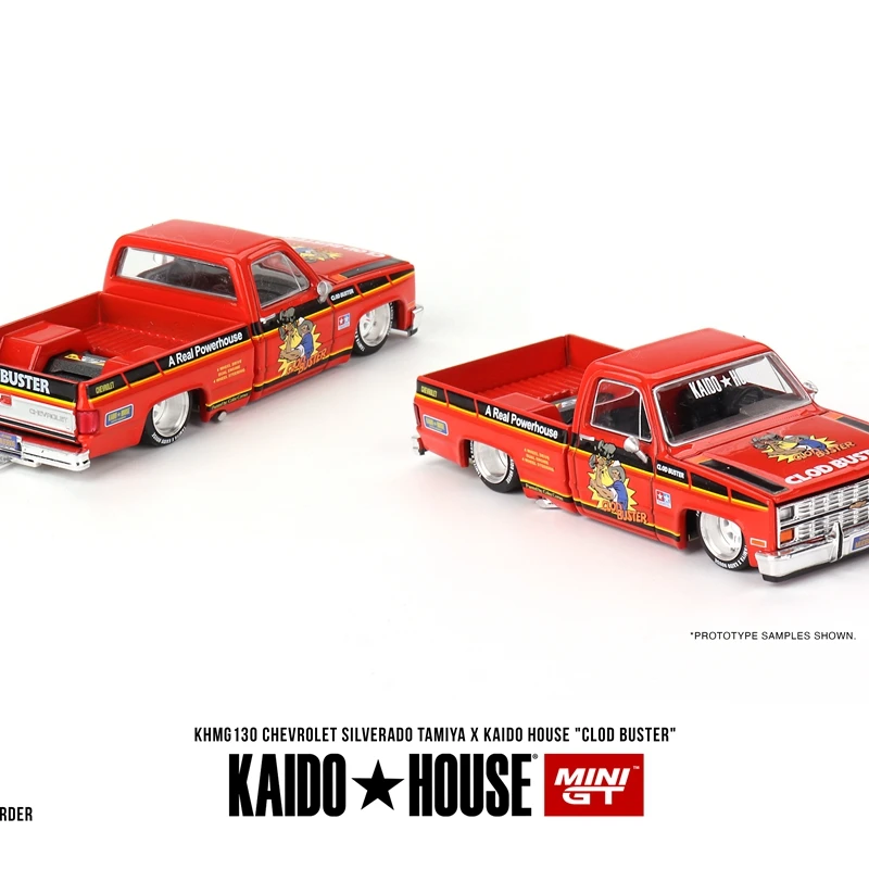 In Stock Kaido House + MINIGT1:64 Chevrolet Pickup Silverado Alloy Model