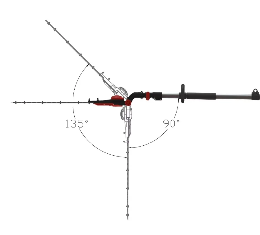 N+PLUS Professional Cordless Extendable Pole 135° Adjustable Angle  Efficient Garden Hedge Trimmer Machine