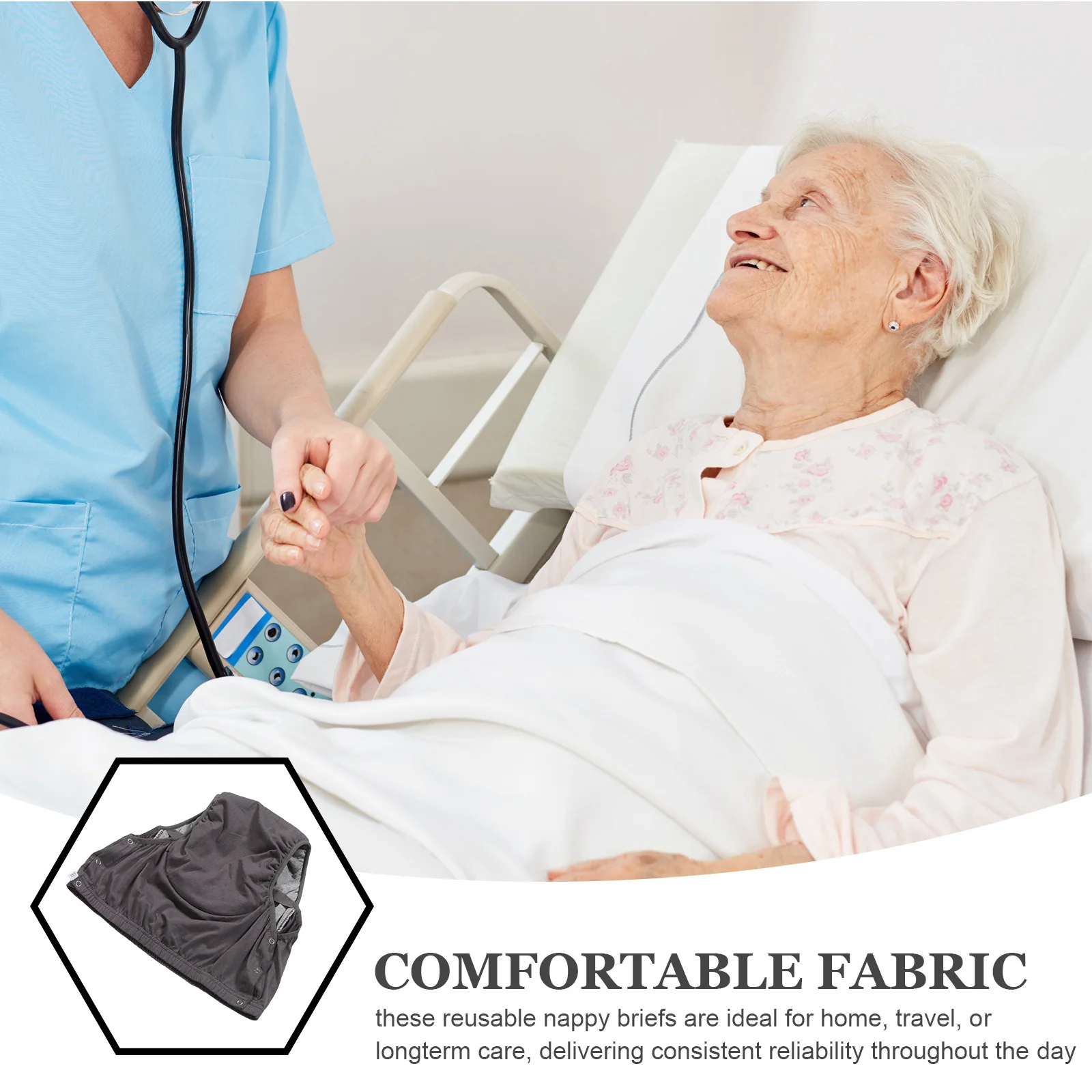 Adult Cloth Diaper Washable Leakproof Adjustable Pull on Cover Incontinence Pant for Elderly Disabled Men Women Green