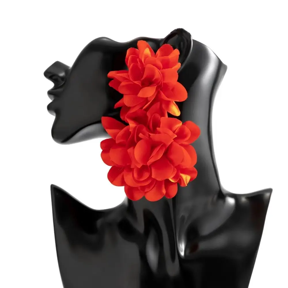 Exaggerated Large Flower Earrings Vintage Korean Style Flower Stud Earrings Minority Design Jewelry Accessories