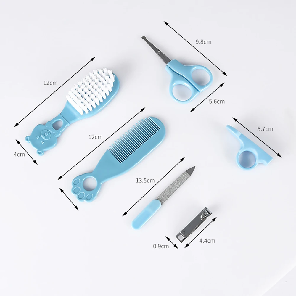 Kit de Soins pour Bébé, Outils de Sécurité pour Nouveau-Né, Analyste d'Hygiène, Ensemble de Toilettage, Tondeuse à Ongles, Ciseaux, Peigne, 4 Pièces/Ensemble