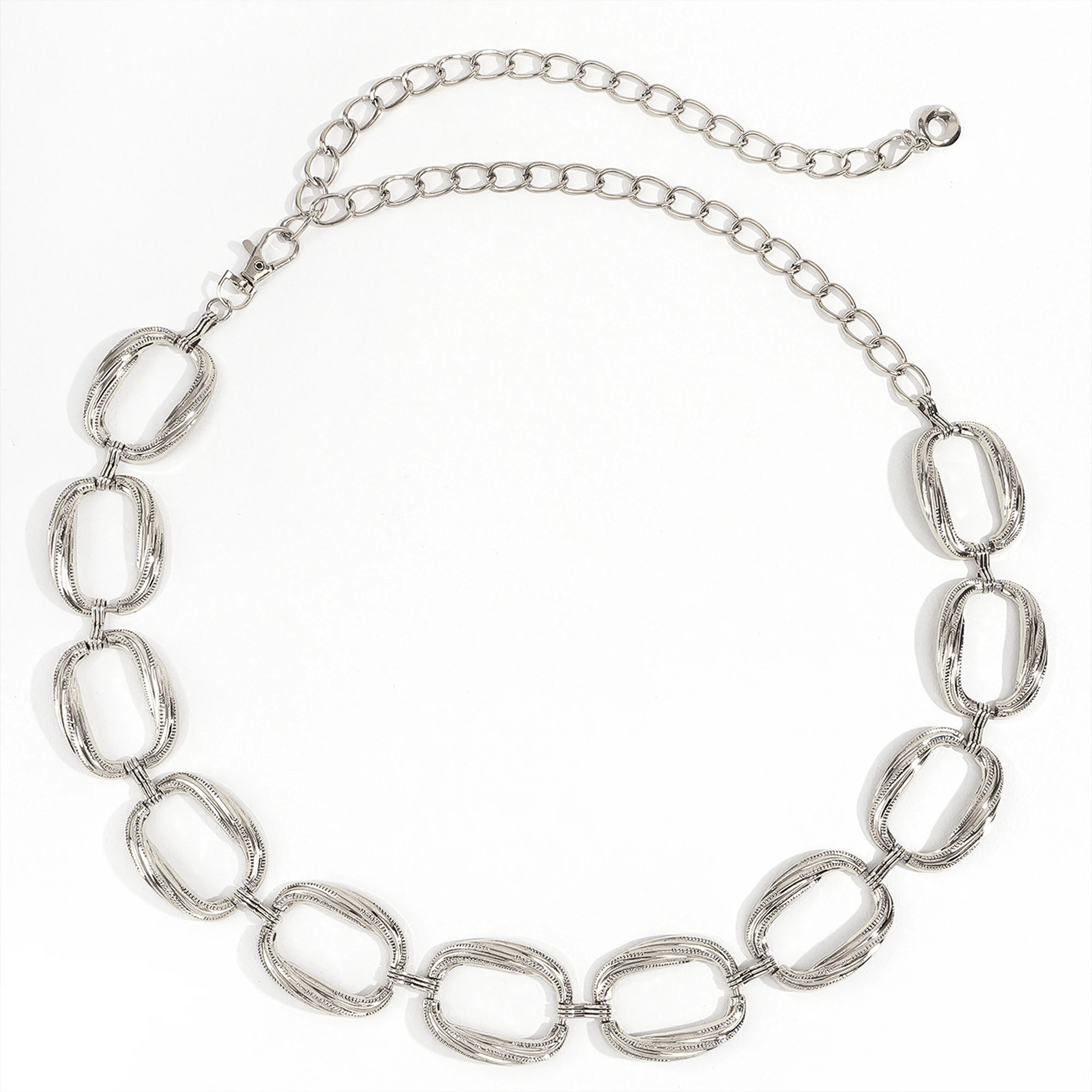 The new oval waist chain metal - Women Accessories Wholesale China ulasan dan harga