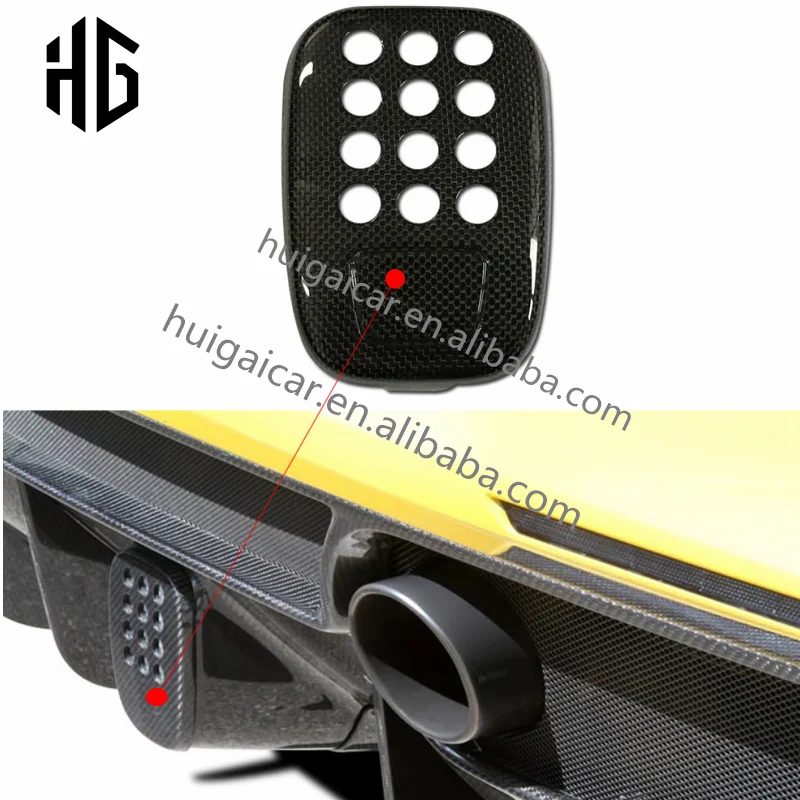 

3K Carbon Fiber Rear Fog Light Lamp Cover Trim for 488 GTB Spider