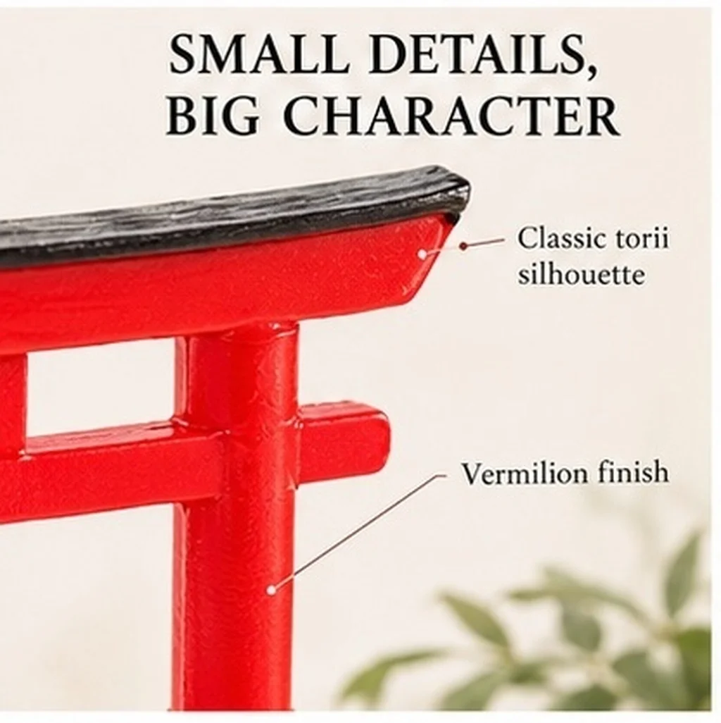 5Pcs Japanese Torii Gate Decoration Miniature Simulation Statues Aquarium Landscape Micro Landscape Fish Tank Decor