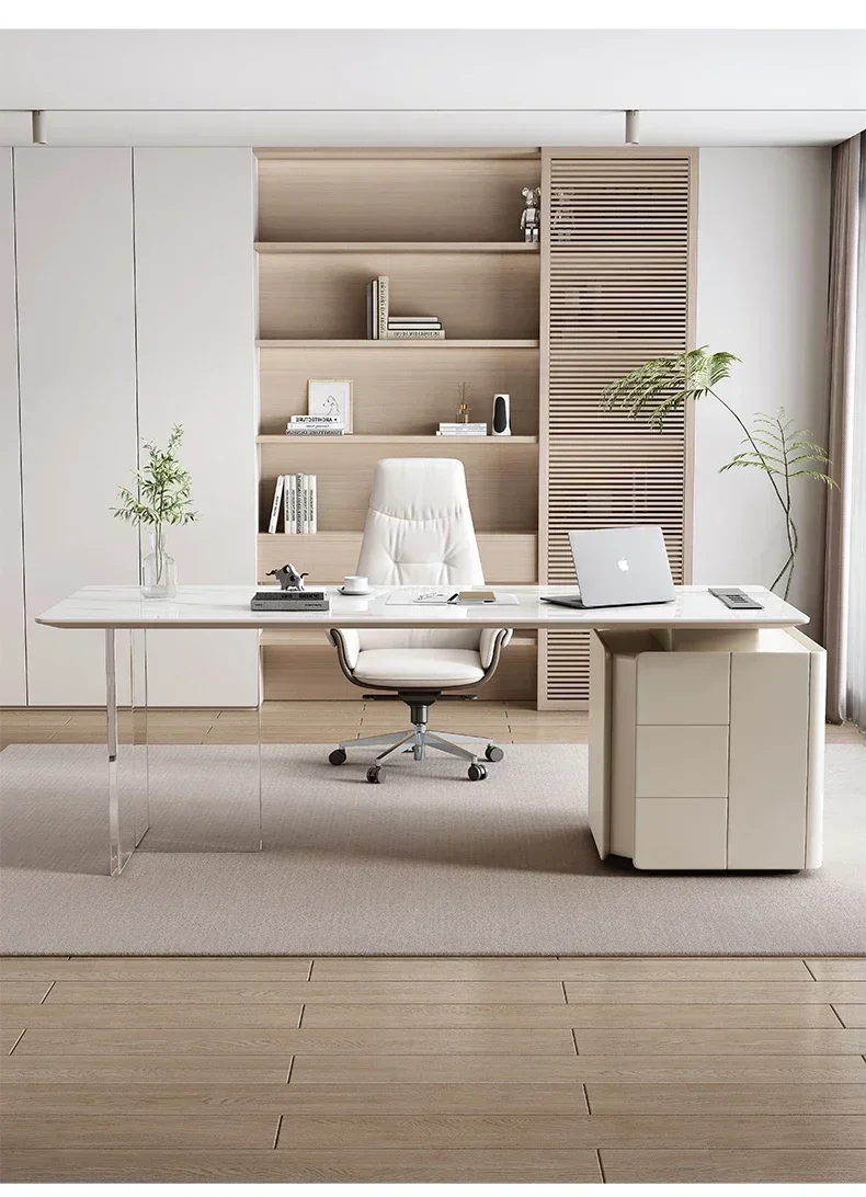 

Итальянский комплект: стол и стул из каменных плит, легкая роскошь, современный дизайн, для кабинета руководителя