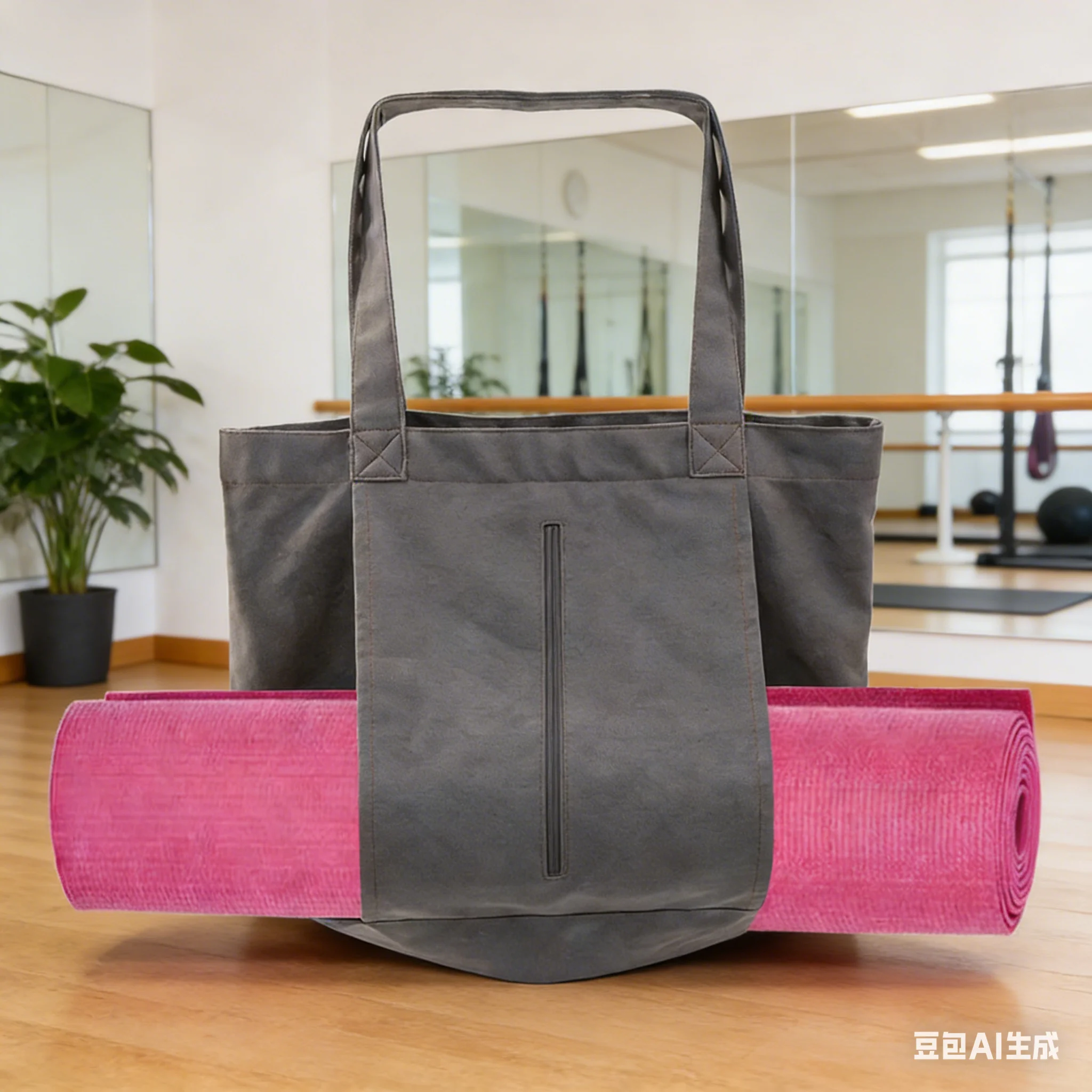 

Сумка для хранения коврика для йоги, 47x36x10,5 см, холщовая, большая вместимость, портативная сумка-переноска для коврика для йоги/повседневная сумка