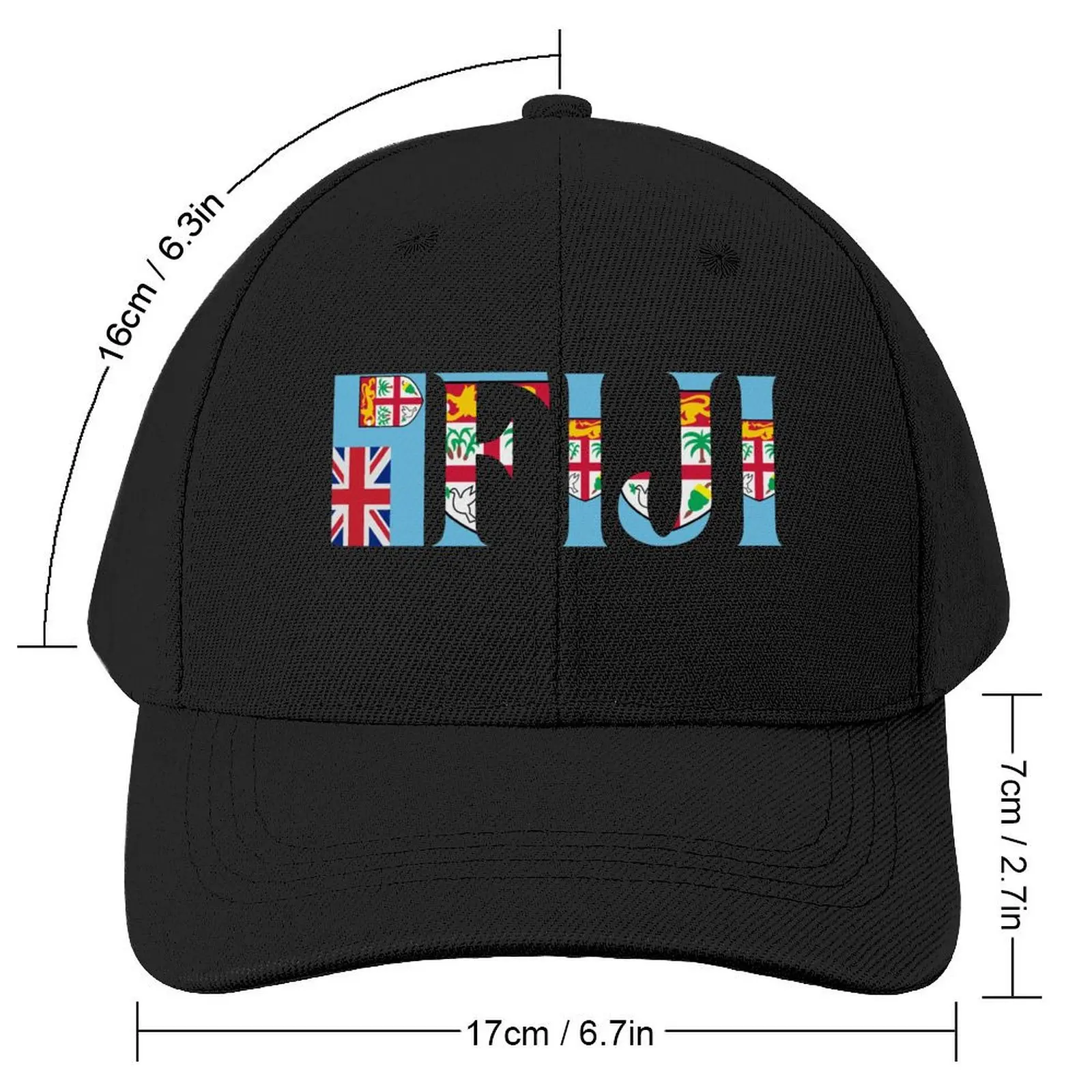 Fiji with the Fijian Flag Baseball Cap Sun Cap Hat Luxury Brand Woman Hats Men's