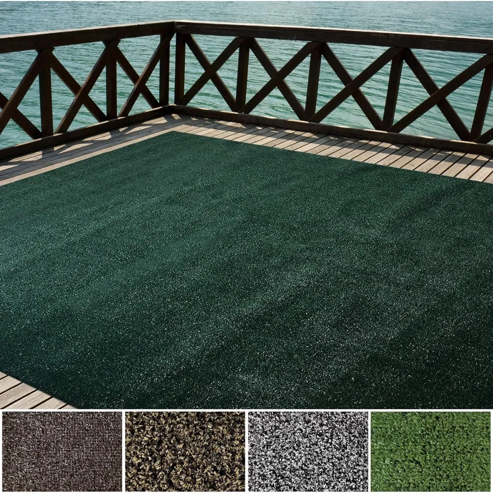 

Outdoor Turf Carpet & Rugs, Sythentic Grass in Lawn Green, 12'X10' Low Pile Artificial Grass, Available in Many Sizes and Widths