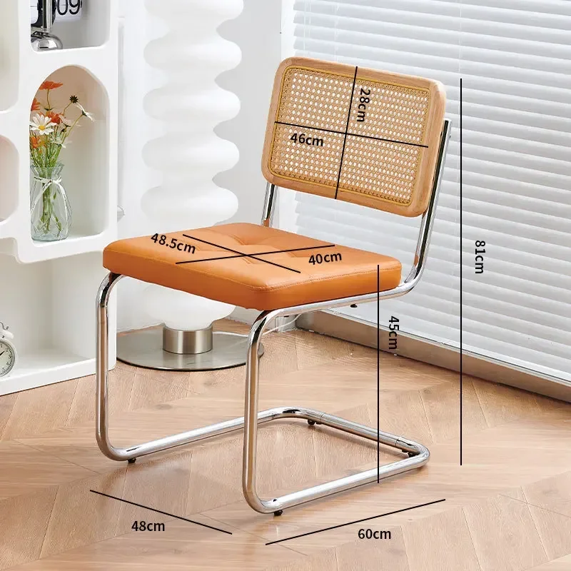 

Прочный скандинавский плетеный стул из ротанга, обеденный стул для дома, кабинета, гостиной, прочный и долговечный.