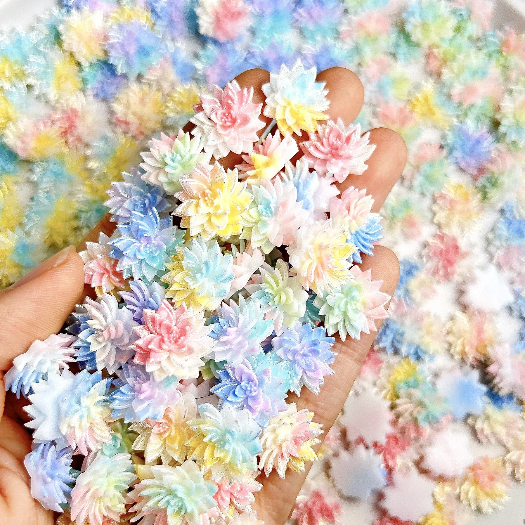 30개 다양한 스타일의 창의적인 야광 꽃 시리즈 네일 참, 시뮬레이션된 달콤한 컬러풀 나비 장미 네일 아트 장식 DIY