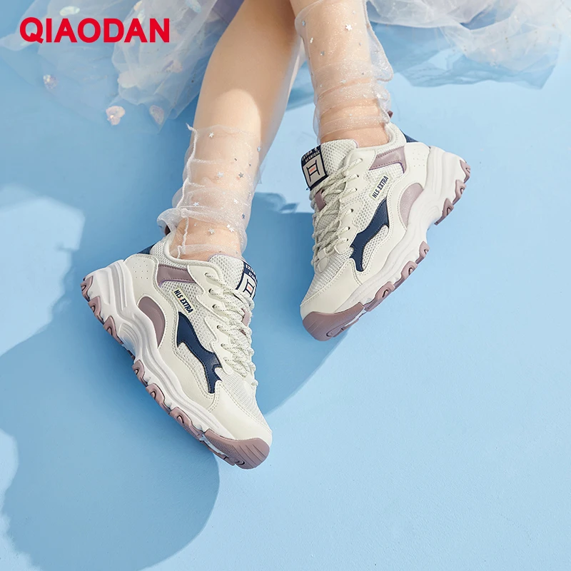 QIAODAN Leisure Shoes Women 2023 Fashion Sports Shoes Elegant Comfortable Breathable Female Sneakers XM4690325 On Sale