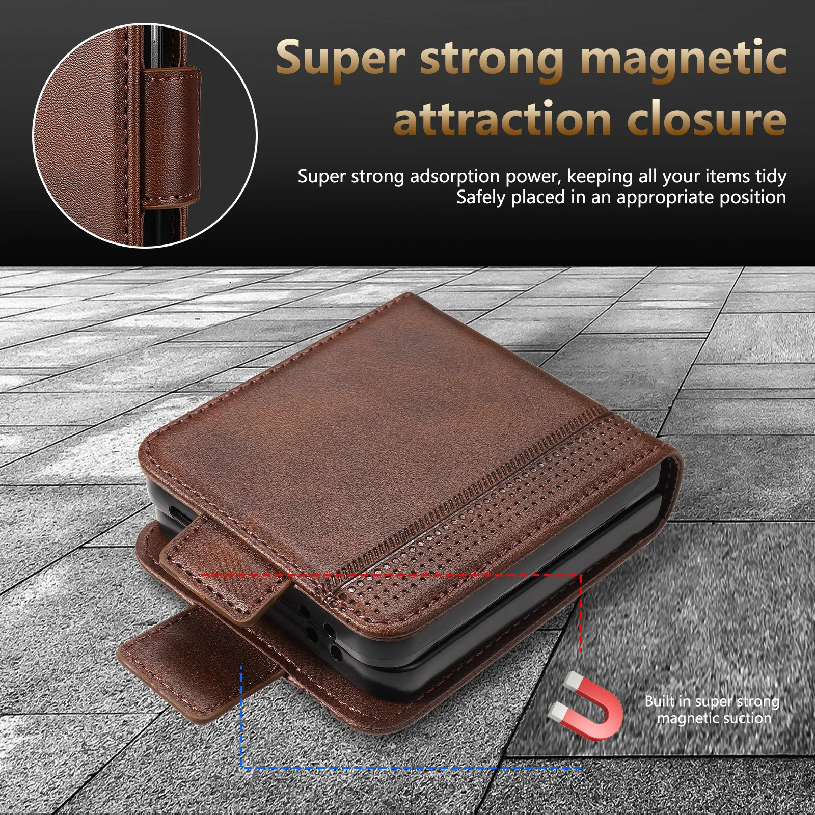 Leather Cards Solt Holder Wall - Phone Wallet Combo recension och pris