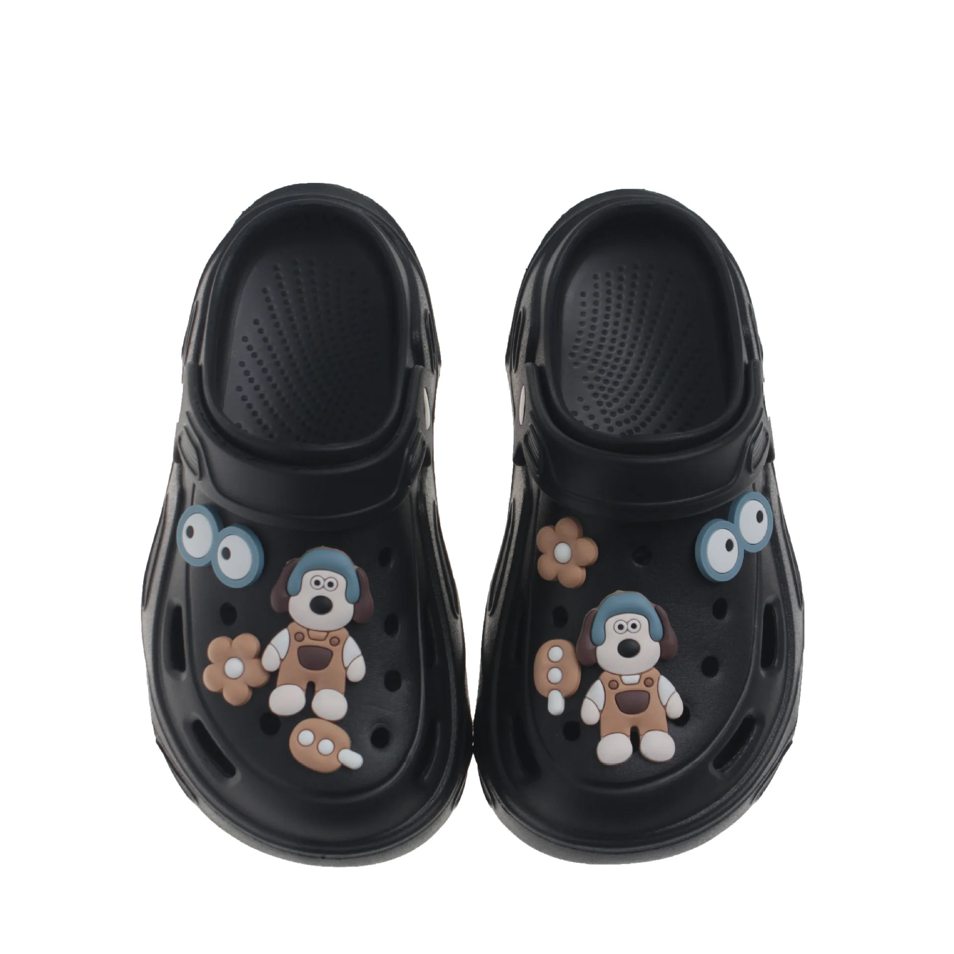 2024 New Sandals DIY Cute Cartoon Clogs Women Mules 3cm Platform Beach Slippers Cave Hole Female Garden Shoes For Students Girls