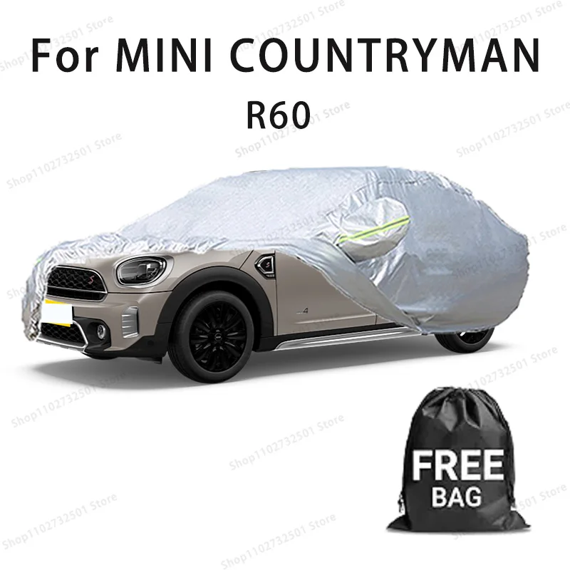 

For MINI COUNTRYMAN R60 Car Cover Full Covers with Reflective Strip Dustproof UV Scratch-Resistant Sunscreen Protective cover