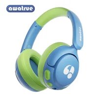 Awatrue-auriculares Bluetooth 5,4 para niños, cascos supraaurales inalámbricos ligeros con volumen seguro de 85dBA para IPad/reproductor YOTO/tableta/escuela