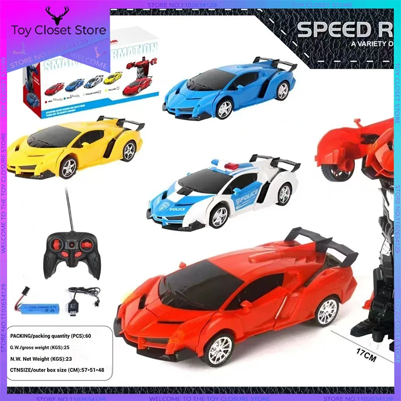 1:18 Deformation Remote Control Car One-Button Deformation Robot Children'S Toy Car Electric Remote Control Car