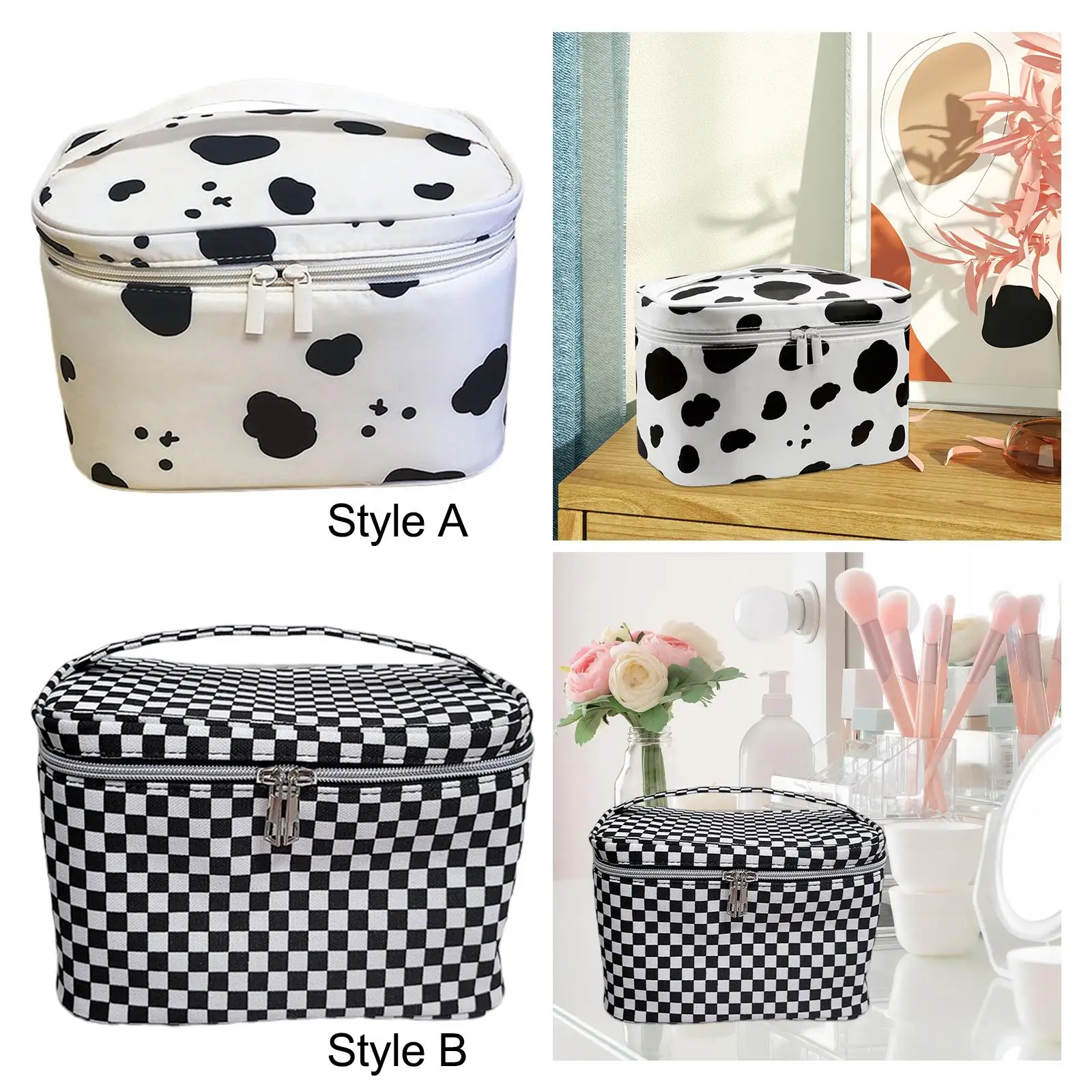 Portable Toiletry Travel Bag with Hook for Women Men Large Makeup Pouch Cosmetic Organizer Shower Use