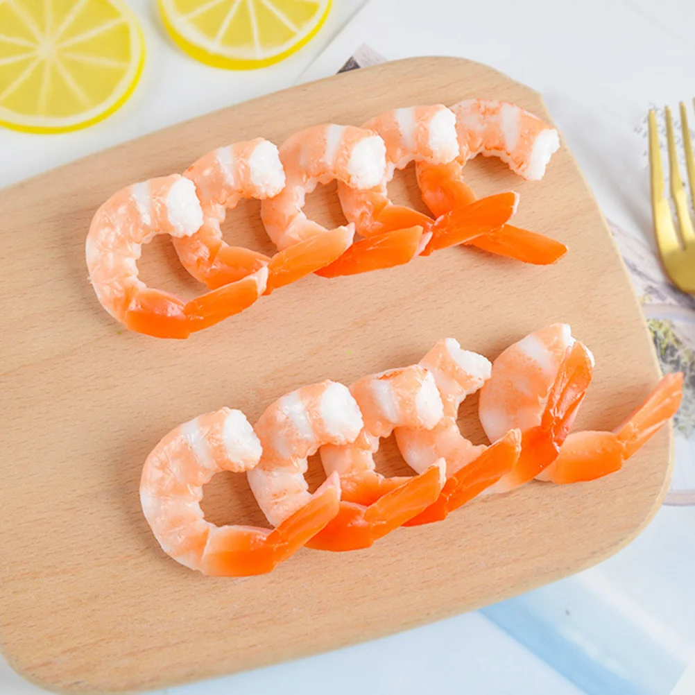 Realistic Food Props Tiny Shrimp Imitation Simulation Seafood Fake Mother Small Toy