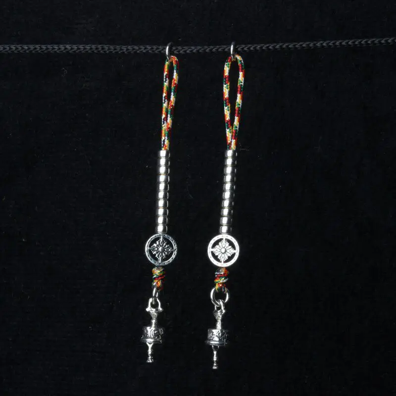 Buddhist Mala Counter Side Hanging DIY Beads Accessory Kit Clips Pendant Tassel Cotton Cord Unisex Handmade Daily Wear Jewelry