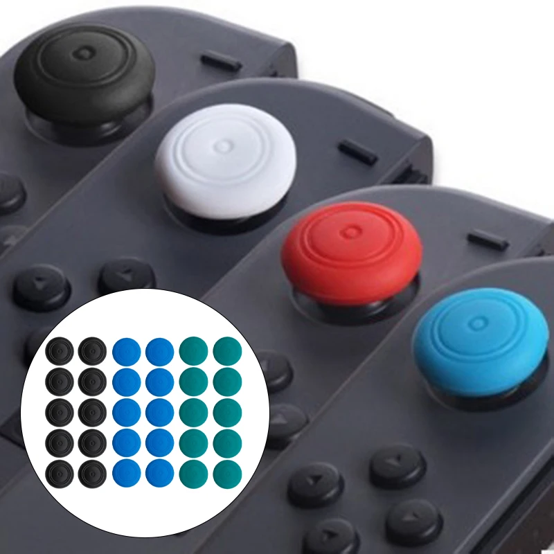 Configuração de jogos de aperto confortável Gaming Thumb Rocker Cap Controlador Thumb Cap Texturizado Grip Fácil de instalar Várias opções de cores