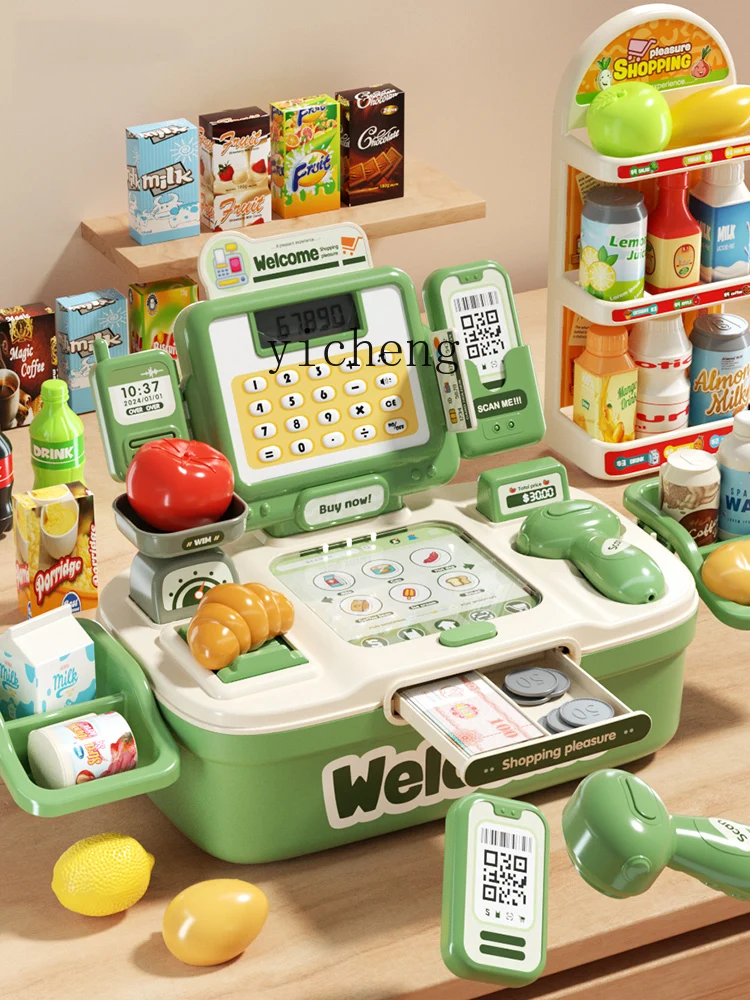 

Tqh Children Play House Educational Fun Toys High-End Multi-Functional Supermarket Cash Register Atmosphere Simulation Toys