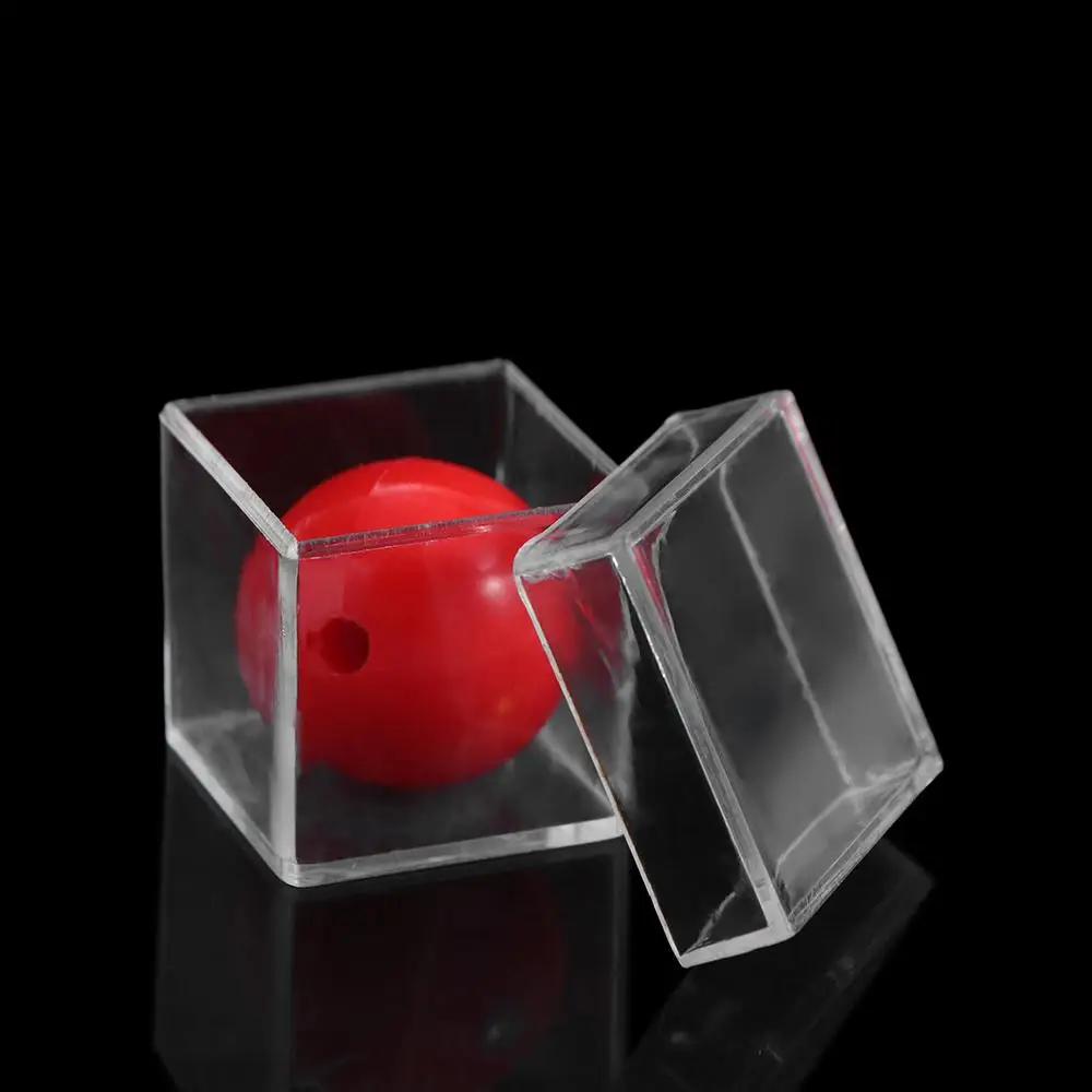 Illusion Magic Clear Ball Through Box Magician Game Gimmick Props Ball Penetrate Box Mentalism Magic Props Magic Tricks Close Up